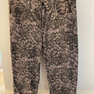 Joe's Jeans black lace motif pants size 26